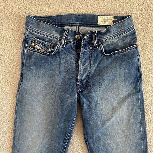Diesel Quratt Jeans Ligth Wash Denim Button Fly Made In Italy - Picture 11 of 16